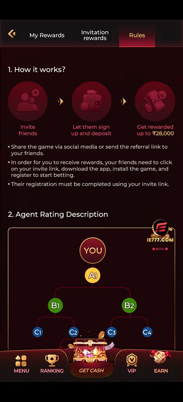 IN7 app account and VIP progress screen